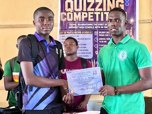 Celebrating after the quiz competition