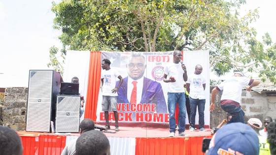 The community 'Welcome Back Home' programme stage